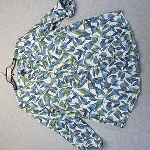 Simply Emma floral leaf women's top size 1X